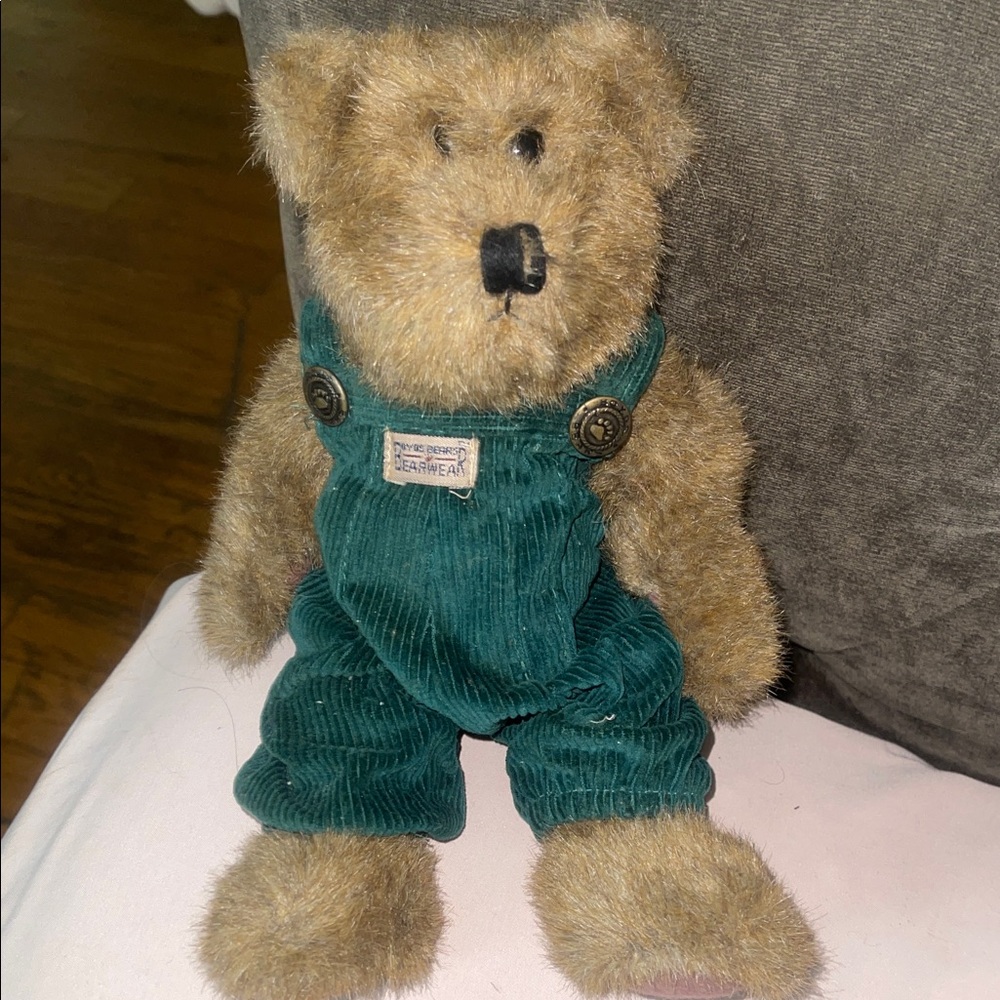 Boyds Bears Plush with Teal Overalls